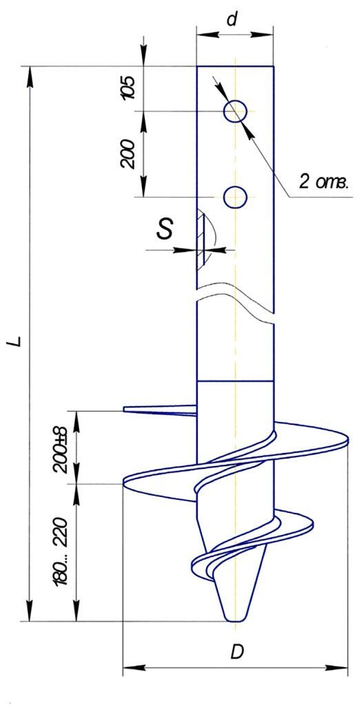 Винтовая свая с литым наконечником ВСЛ от Рекострой